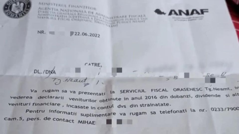 ANAF îi ia la scuturat pe românii care muncesc în afara ţării. Un bărbat care a muncit în Anglia a avut şocul vieţii când s-a dus la Fisc: