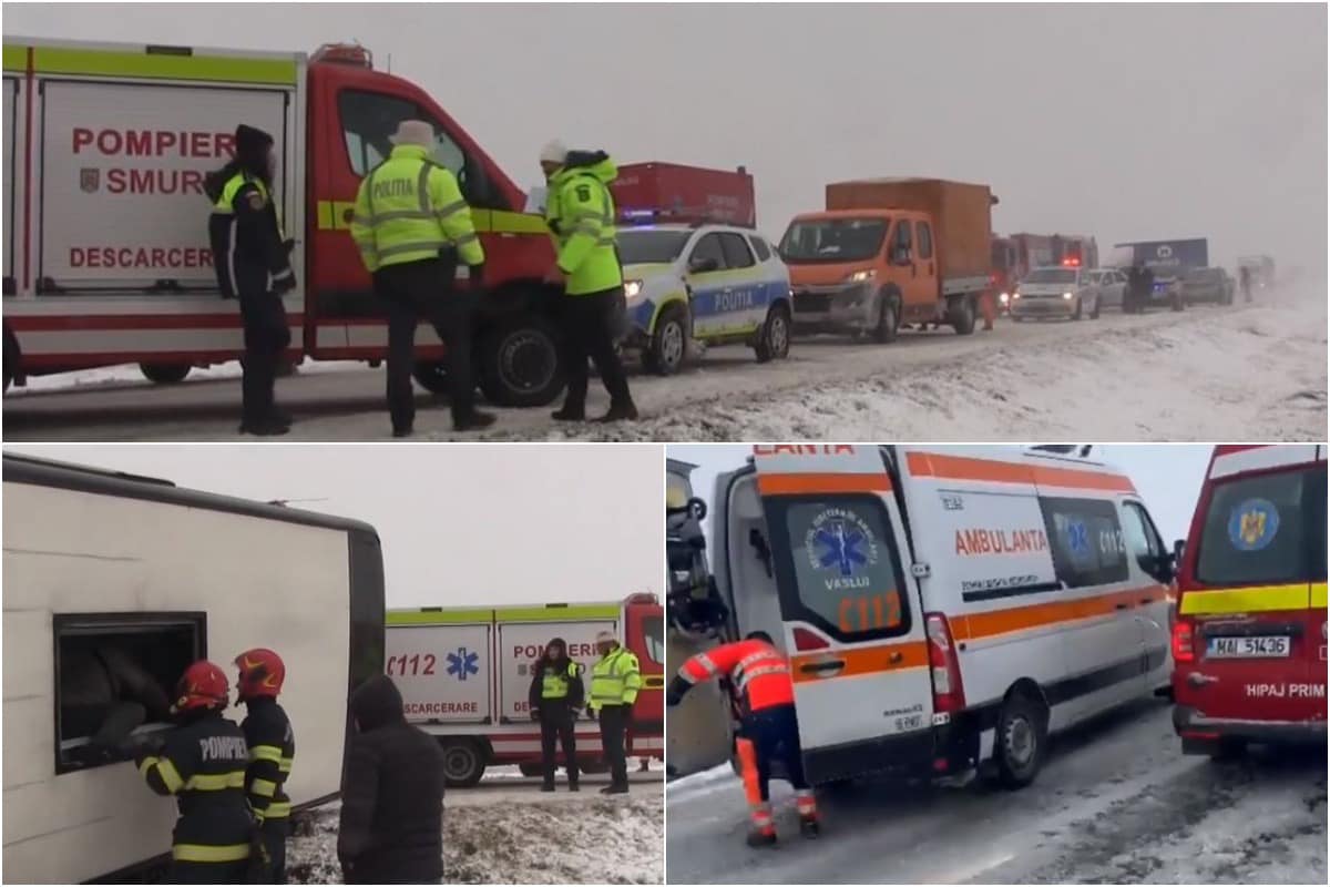 ACCIDENT TERIBIL ÎN VASLUI. A FOST NEVOIE SĂ SE ACTIVEZE PLANUL ROȘU DE INTERVENȚII. PRIMUL BILANȚ EMIS ESTE ÎNFIORĂTOR