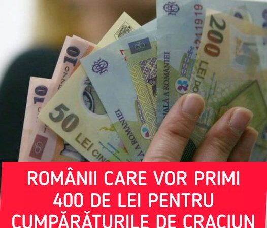 Românii Care Vor Primi 400 De Lei Pentru Cumpărăturile De Sărbători.