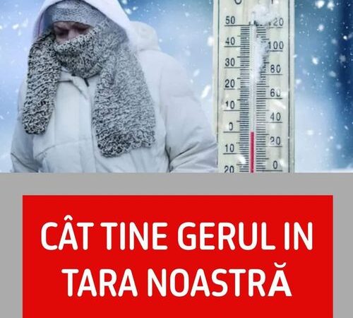 ANM prezintă harta temperaturilor de paralizare în România