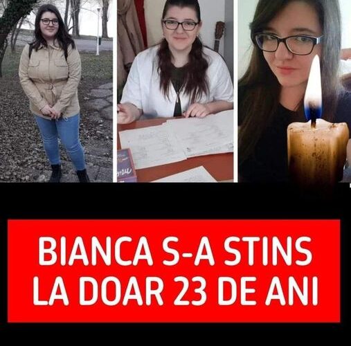 Bianca a murit la doar 23 de ani. Tânăra studentă la Medicină s-a stins subit în timp ce se