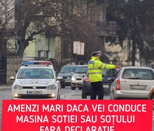 Amenzi de 5 ori mai mari dacă vei conduce mașina soțieisoțului fără declarație