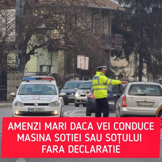 Amenzi de 5 ori mai mari dacă vei conduce mașina soțieisoțului fără declarație