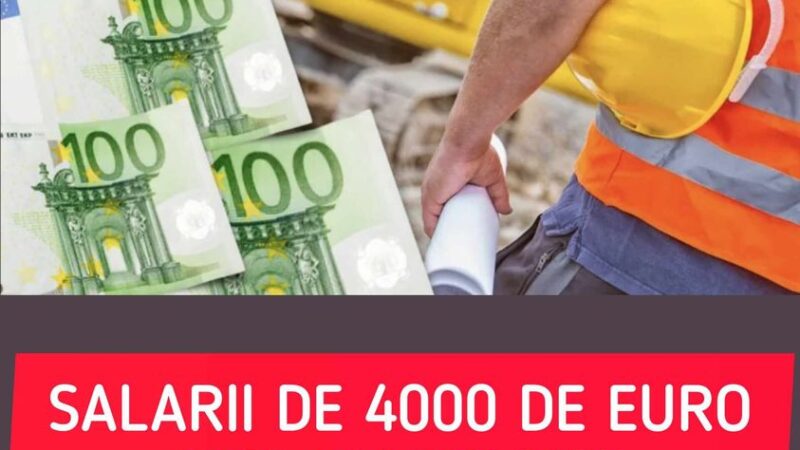 Locuri de muncă pentru români în Europa. Salarii de până la 4.000 de euro pe lună