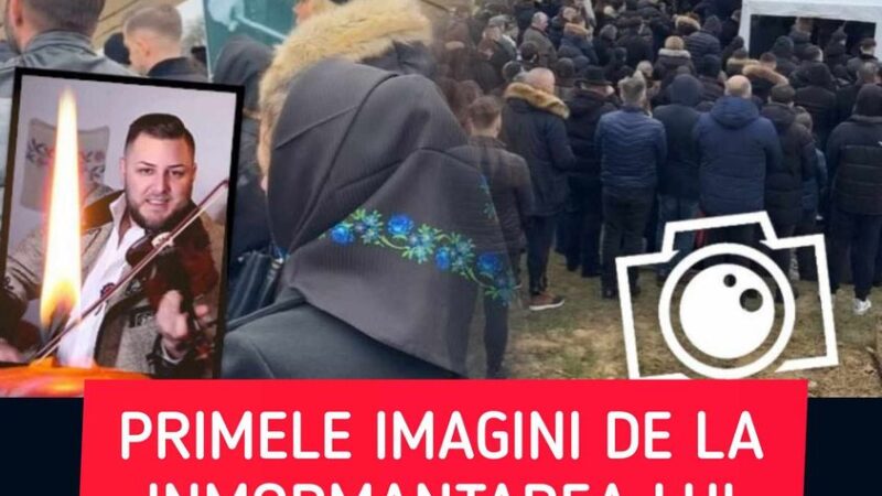 Primele imagini de la înmormântarea lui Gabi Stângău Soția violonistului Diana nu s-a putut dezlipi de sicriu