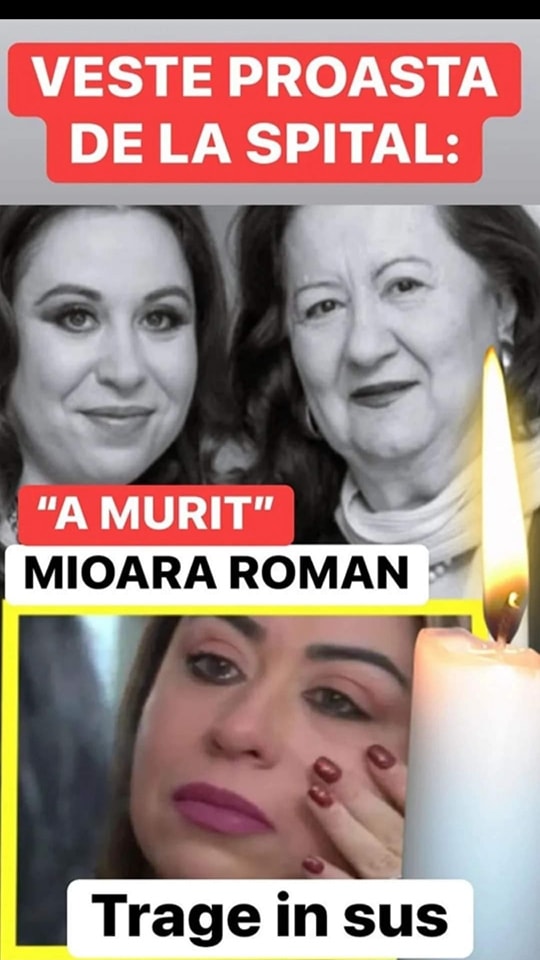 Tragedie în familia Roman Mioara a murit din cauza unui stop cardiac