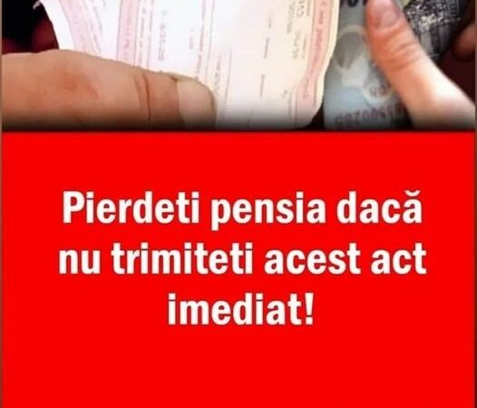 Pensionarii care vor trebui să depună de două ori pe an un document pentru a nu pierde pensia  De unde poate fi descărcat și ce trebuie completat