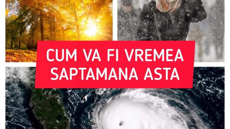 Vremea se răcește începând de luni Temperaturi sub 10 grade și ploi abundente în toată țara iar în unele zone chiar va ninge