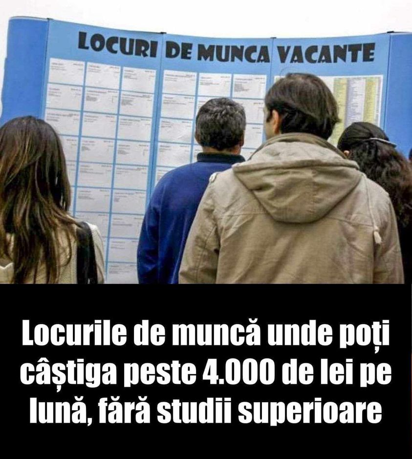 Locurile de muncă unde poți câștiga peste 4.000 de lei pe lună fără studii superioare în România