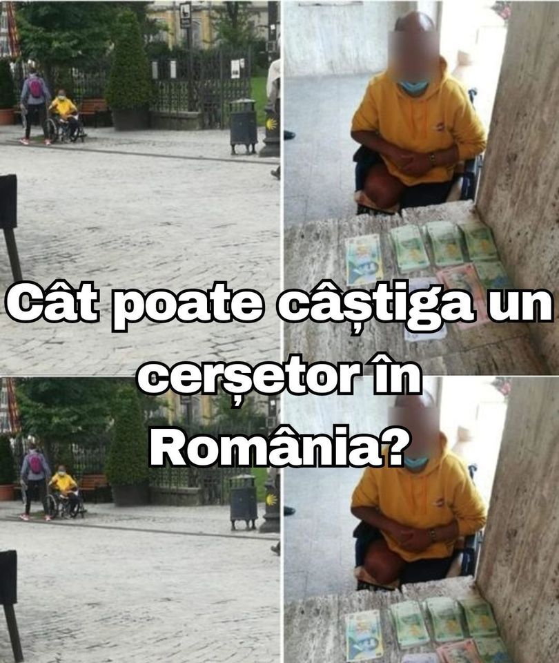 Cât de mult poate câștiga un cerșetor în România În doar 3 ore a reușit să facă jumătate din pensia minimă