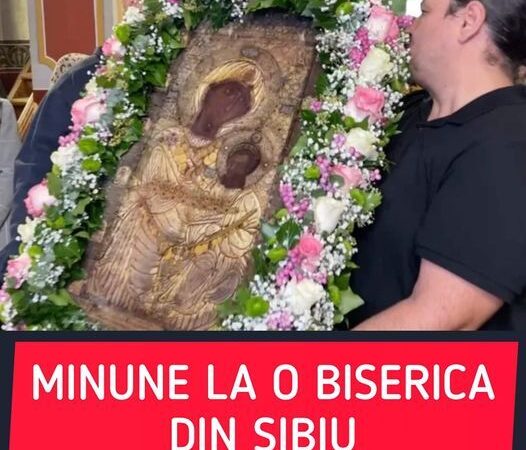 Minune la o biserică din Sibiu. Icoana făcătoare de minuni adusă de la Athos a început să