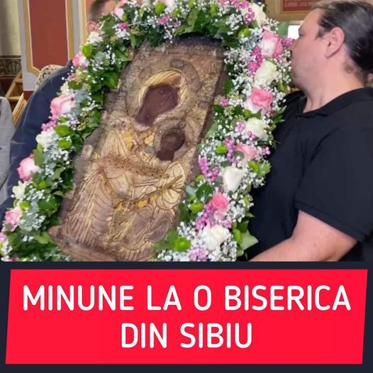 Minune la o biserică din Sibiu. Icoana făcătoare de minuni adusă de la Athos a început să