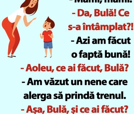 BANC  Bulă e fericit. A făcut o faptă bună