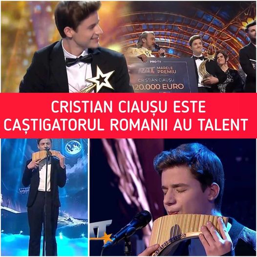 Cristian Ciaușu este marele câștigător de la Românii au talent 2024 sezonul 14 Tânărul pleacă acasă cu premiul în valoare de 120.000 de euro