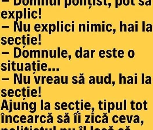 Un tip este oprit pentru viteză