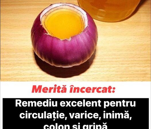 Remediu excelent pentru circulație varice inimă colon și gripă  Ceapă roșie miere și..