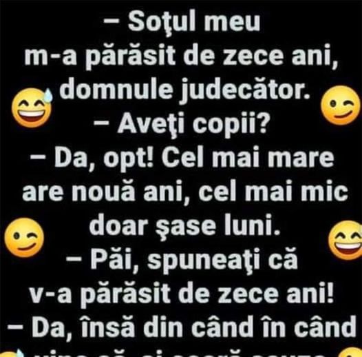 Soțul meu m-a părăsit de 10 ani domnule judecător