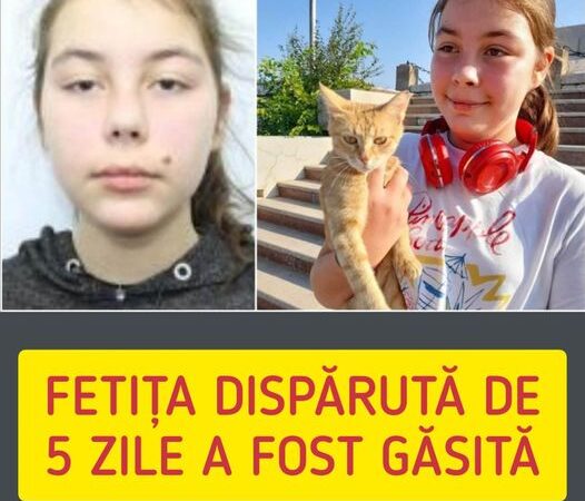 Denisa fetița dispărută de 5 zile în Tulcea a fost găsită. Copila lăsase un bilet în care spunea că urmează destinul unui personaj dintr-o carte de povești