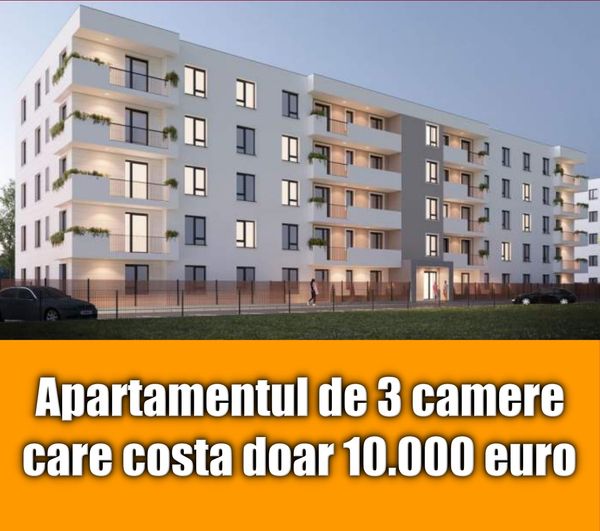 Orașul din România unde un apartament de 3 camere costă doar 10.000 de euro. Cum arată locuința de 70 de metri pătrați