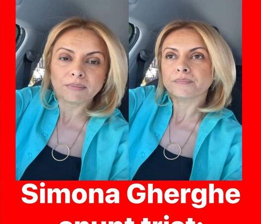 Simona Gherghe anunţ trist Nimeni nu pleacă de bine de acasă