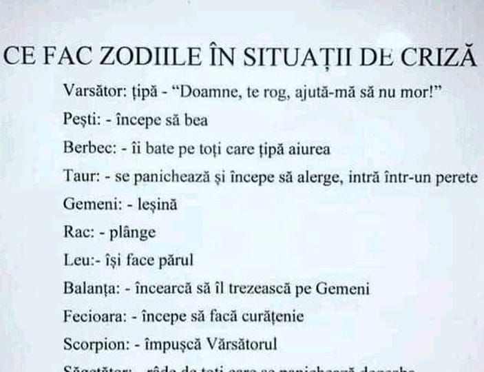 BANCUL ZILEI  Ce fac zodiile în situații de criză