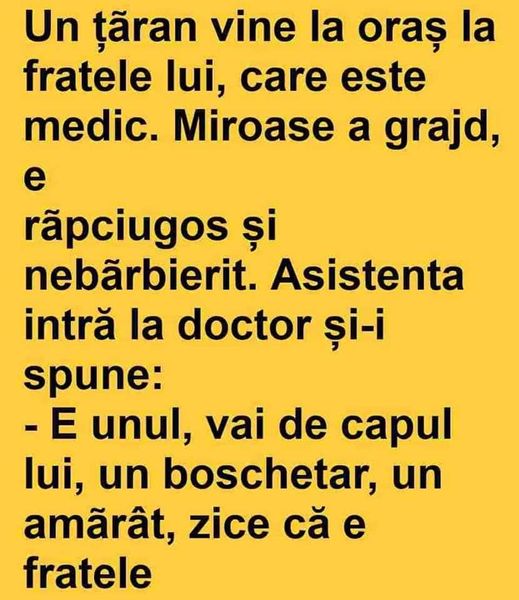 Haos la spital Un pacient confunda fratele medic cu un alt om