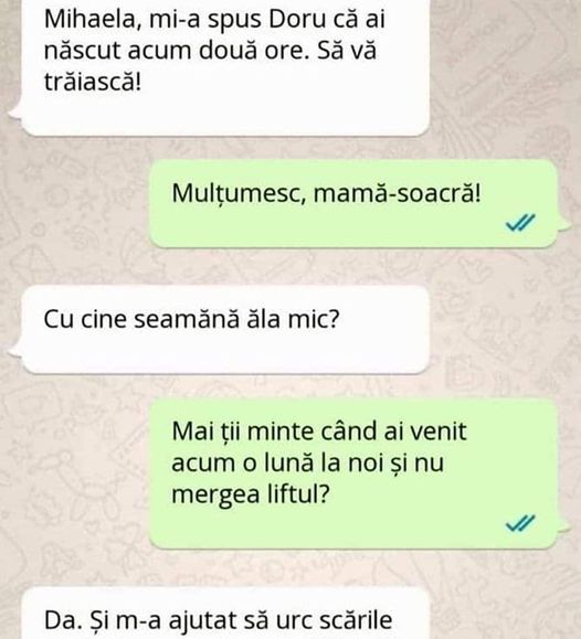 MIHAELA MI-A SPUS DORU CĂ AI NĂSCUT ACUM 2 ORE. CU CINE SEAMĂNĂ POZE