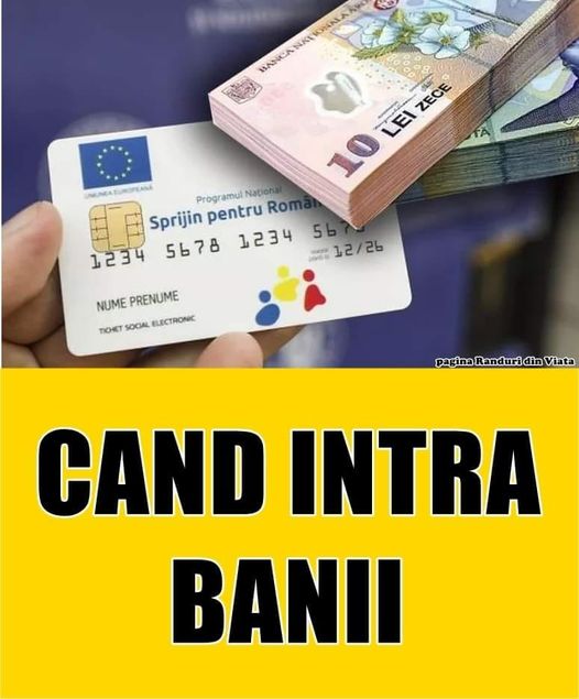 Când intră tranșa a treia de bani pe cardurile sociale