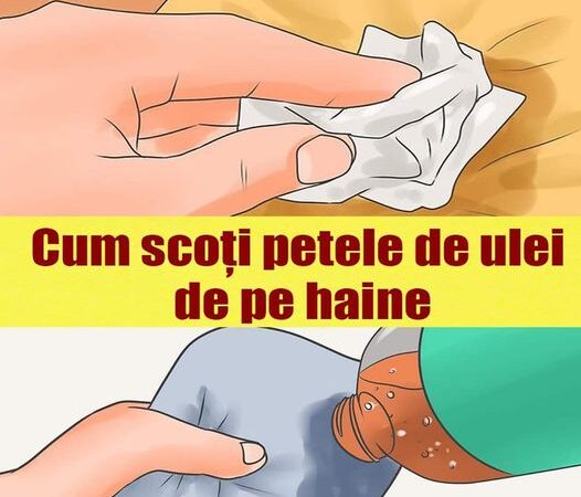 Cum scoti petele de ulei de pe haine