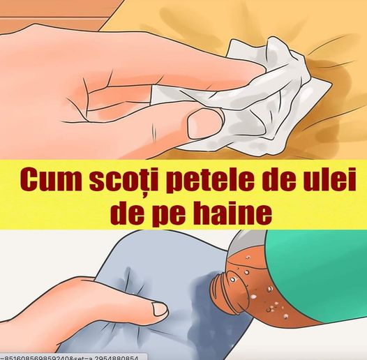 Cum scoti petele de ulei de pe haine