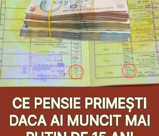 Pensii mai mari pentru românii cu mai puțin de 15 ani lucrați