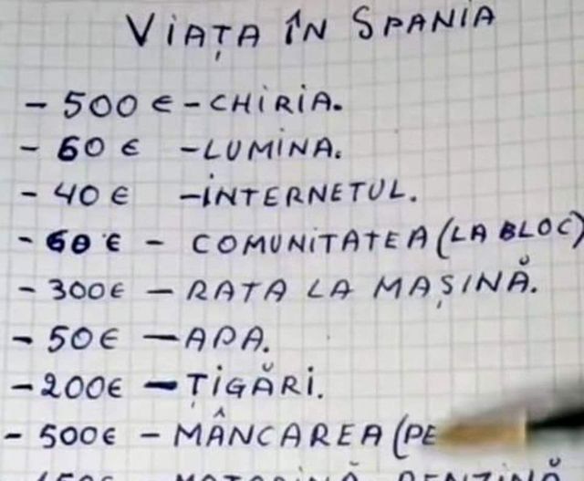 Câți euro costă să trăiești o lună în Spania. Un român plecat la muncă a făcut calculul. Dacă ne mai trebuie ne împrumutăm