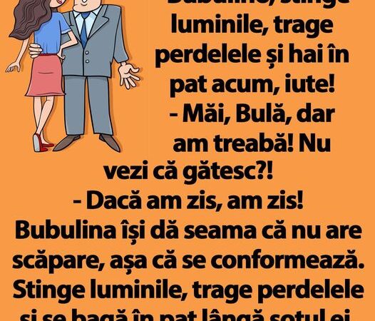 BANC  Ajunge Bulă acasă hotărât Bubulino stinge luminile și hai în pat iute