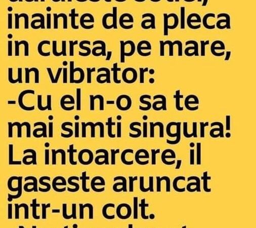 ÎNAINTE SĂ PLECE PE MARE UN MARINAR ÎI FACE SOȚIEI SALE UN CADOU SPECIAL