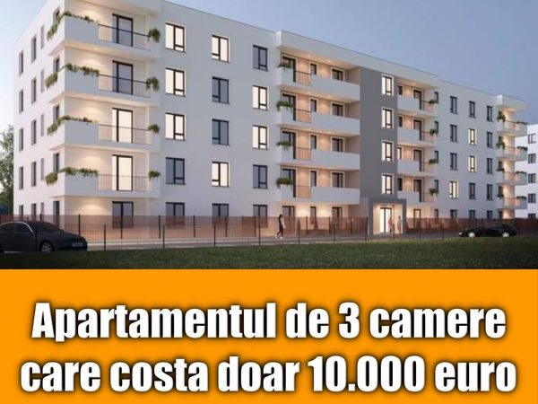 Orașul din România unde un apartament de 3 camere costă doar 10.000 de euro. Cum arată locuința de 70 de metri pătrați