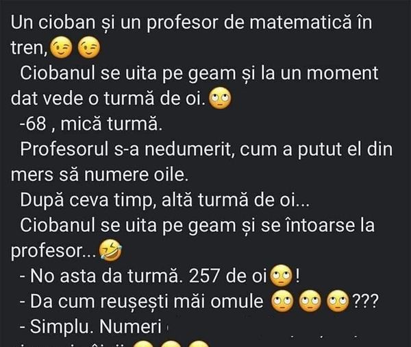 Un cioban și un profesor de matematică în tren