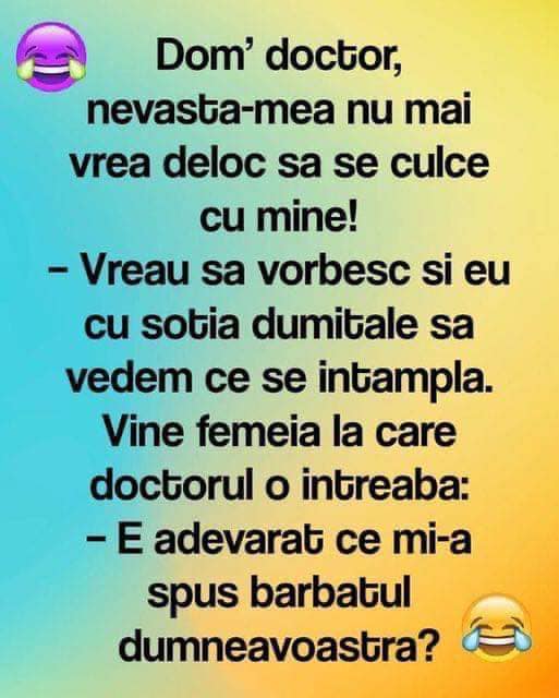 Dom doctor nevasta-mea nu mai vrea deloc sa se culce cu mine