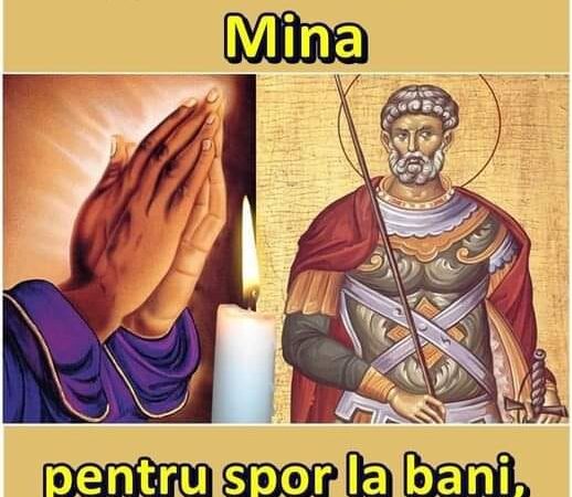 Rugați-vă sfântului Mina pentru spor la bani, sănătate și bunăstare