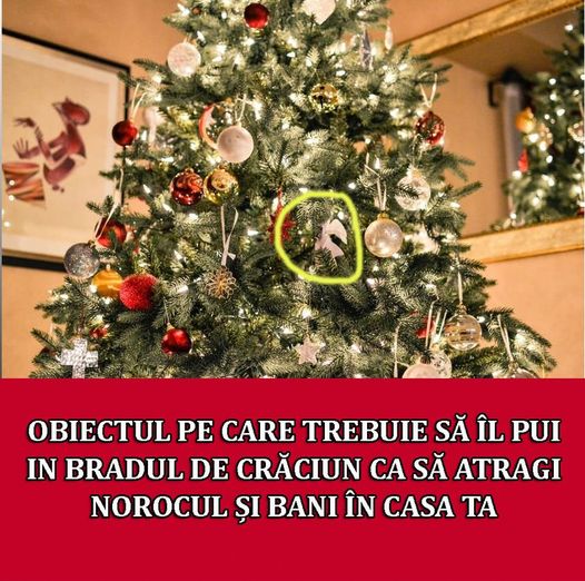 Obiectul pe care trebuie să îl pui in bradul de Crăciun ca să atragi norocul și bani în casa ta. Aduce prosperitate pe toate planurile