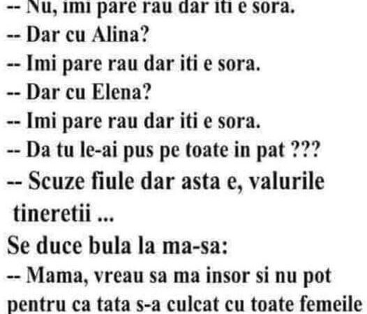 BANCUL ZILEI | TATĂ, POT SĂ MĂ ÎNSOR CU ANDREEA?