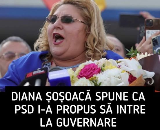 Diana Șoșoacă spune că PSD i-a propus să intre la guvernare. De ce a refuzat: „Nu voi intra la guvernare cu ciuma roșie”