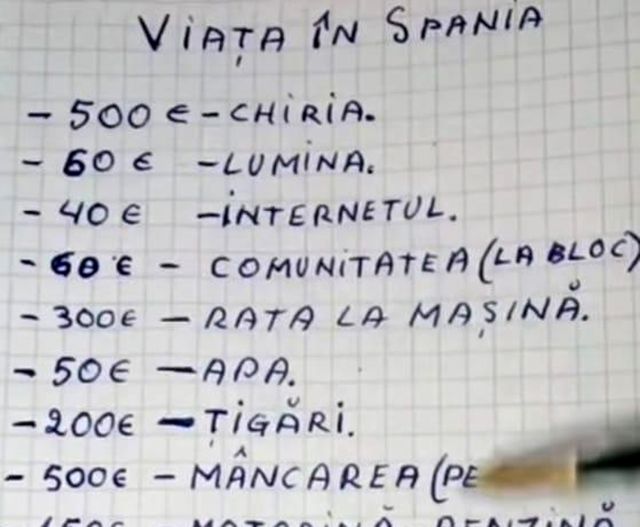 Câți euro costă să trăiești o lună în Spania. Un român plecat la muncă a făcut calculul. „Dacă ne mai trebuie, ne împrumutăm!” – Stiri Romania