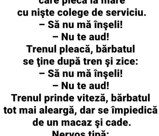 Un bărbat își însoțea nevasta care pleca la mare cu niște colege de serviciu