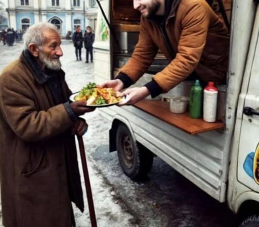 „Ei bine… nu am bani”, a spus bărbatul, uitându-se la farfuria cu mâncare.