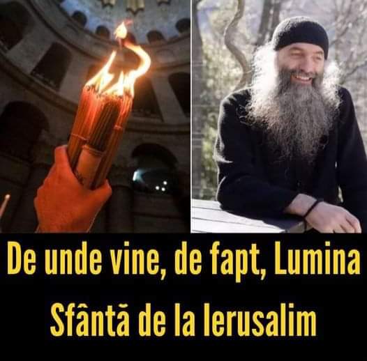 Părintele Pimen Vlad a dezvăluit care este adevărul din spatele apariţiei Luminii Sfinte de la Ierusalim în noaptea de Înviere.