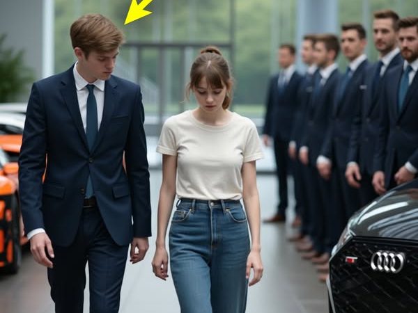 A intrat într-un showroom de mașini de lux îmbrăcată în blugi simpli și un tricou alb — iar femeia asta modestă a fost dată afară fără pic de respect!