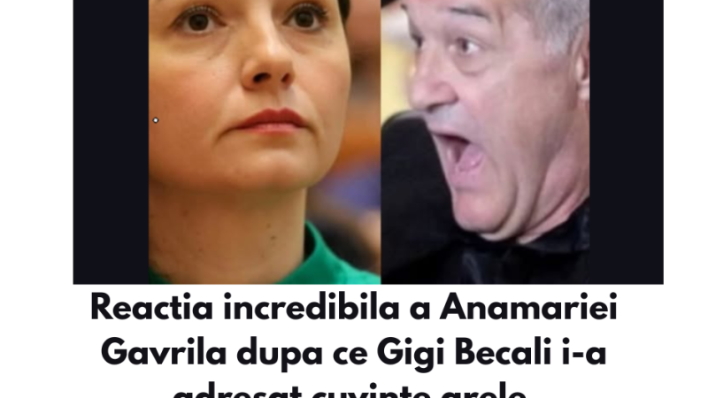 Reactia incredibila a Anamariei Gavrila dupa ce Gigi Becali i-a adresat cuvinte grele