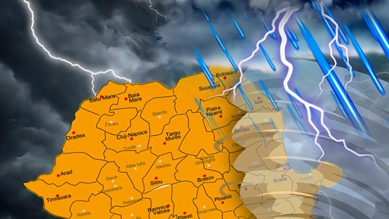 ANM a emis cod portocaliu de vijelii puternice. Vremea se înrăutățește și mai tare! Închideți geamurile și evitați deplasările