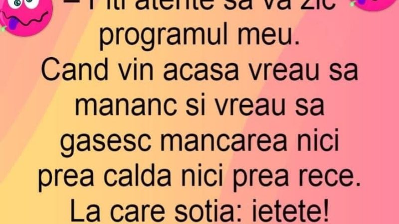 Un barbat se casatoreste si vine acasa isi ia sotia si soacra si le zice: