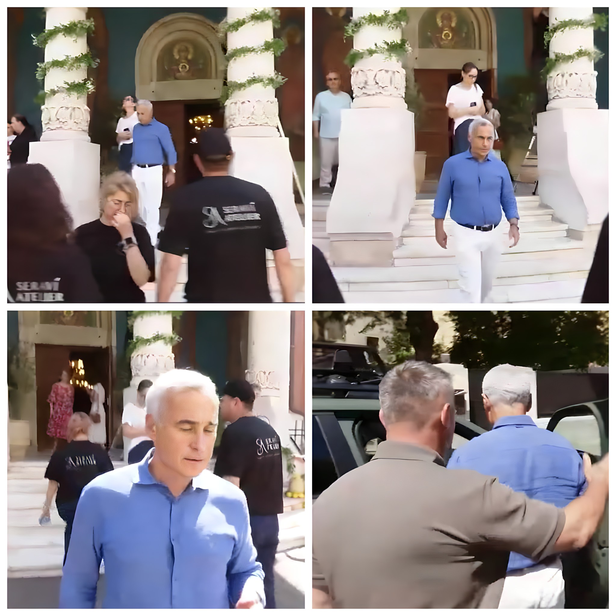 Călin Georgescu, surprins la biserica în care Kira Hagi şi Thomas Ferfelis s-au cununat religios
